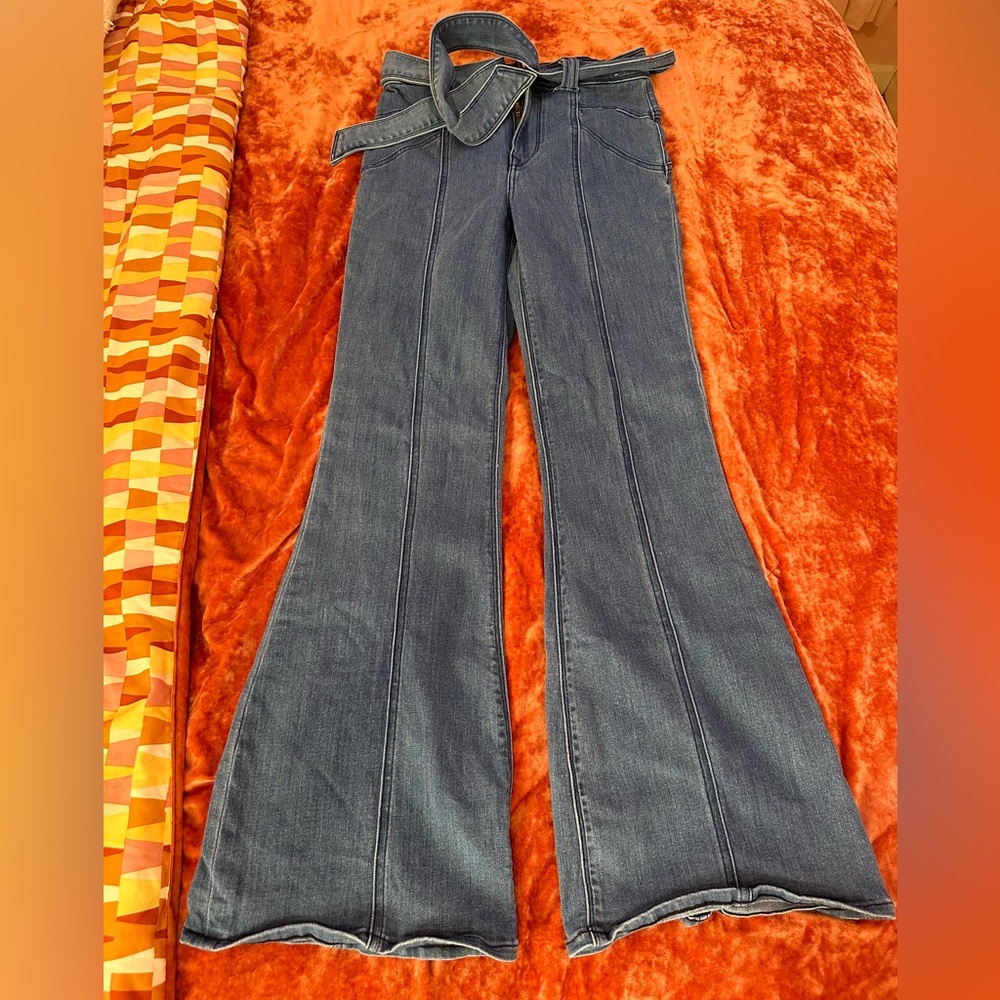 Express wide leg jeans.